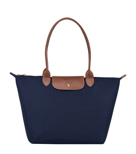 longchamp navy blue tote bag.